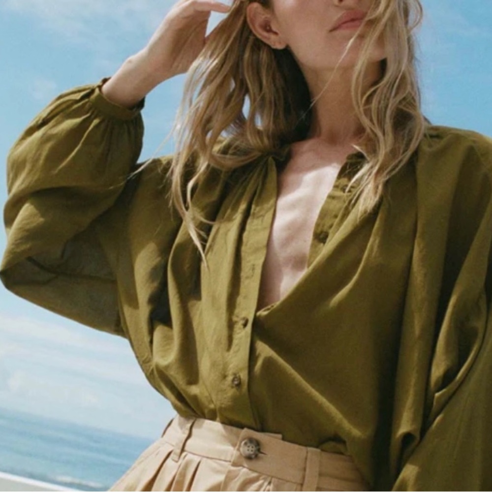 Doen - The Jane Blouse in pickle